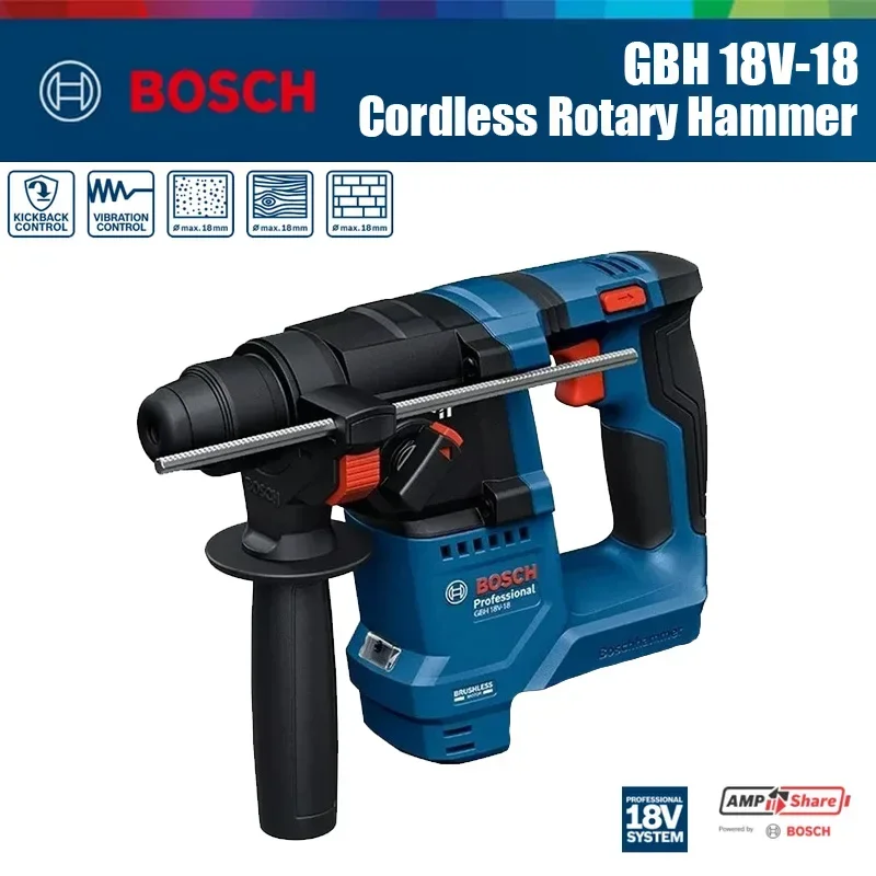 Cordless Drill Driver - Bosch GBH 18V-18 Accu-klopboorhamer 1.5J SDS
