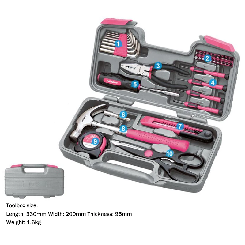 Roze handgereedschapset Kit el - Power Tools Pink recensie en prijs