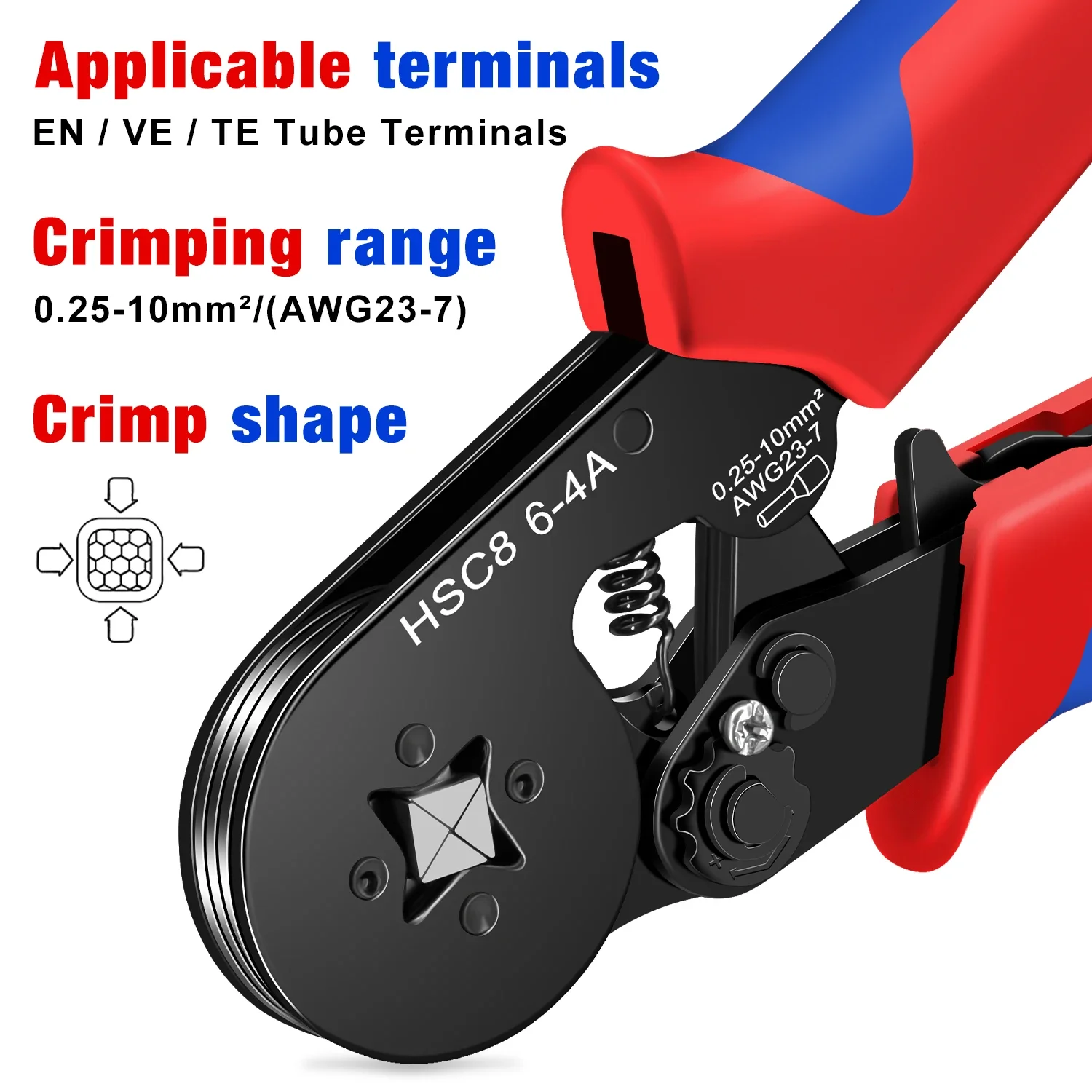 HSC8 6-4A krimptang 0,25-10 mm - Power Tools China recensie en prijs