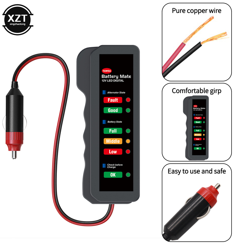 Auto-accu tester met 6 LED dis - Power Tools China recensie en prijs