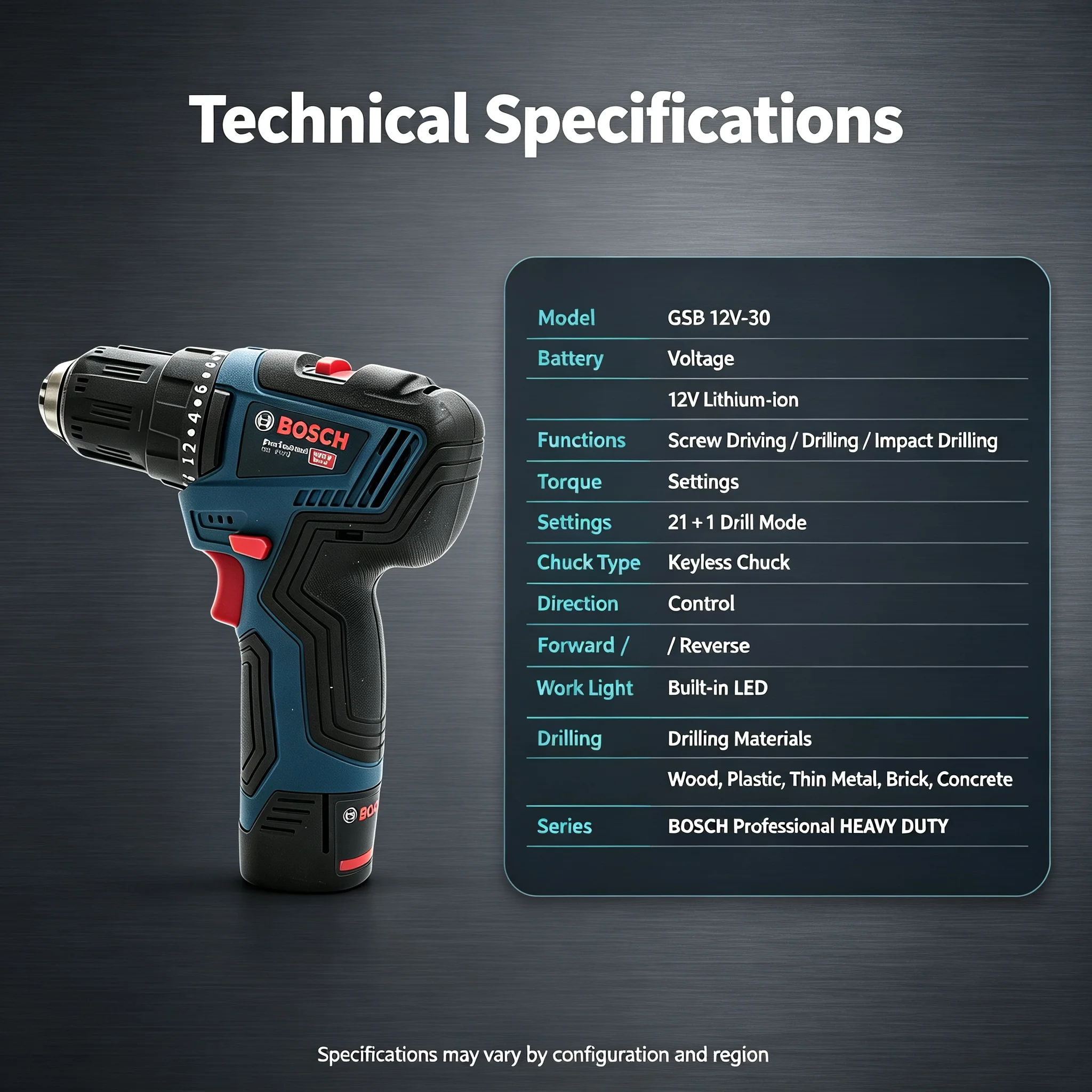 Bosch GSB12V-30 Multifunctione - Cordless Drill Driver recensie en prijs